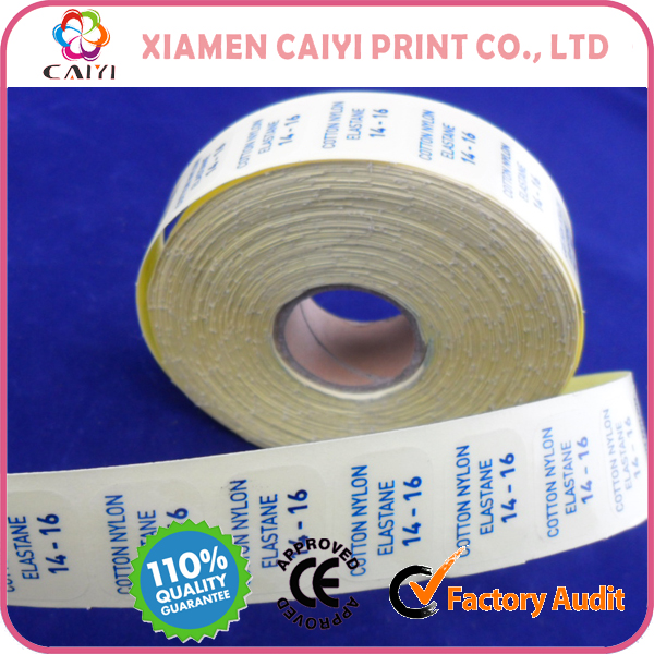 Clear BOPP/PP Number Stickers