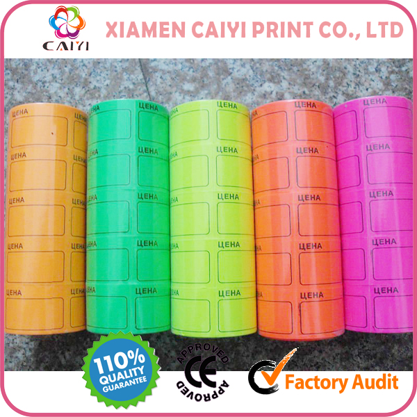 Fluorescent Price Sticker Labels