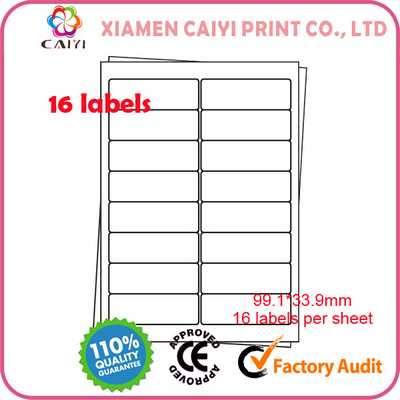 A4 Laser/Inkjet Printing Label, 16 Labels Per Sheet